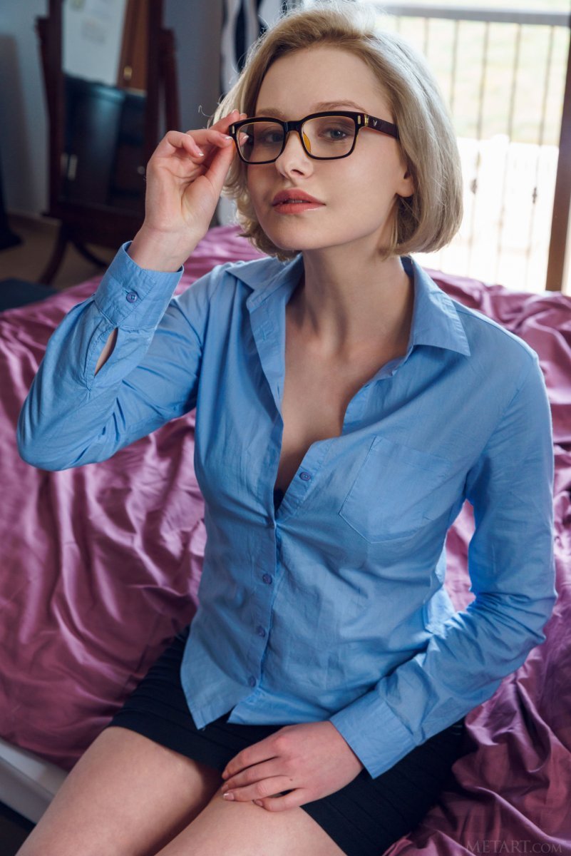 Beautiful natural breasts sexy blonde